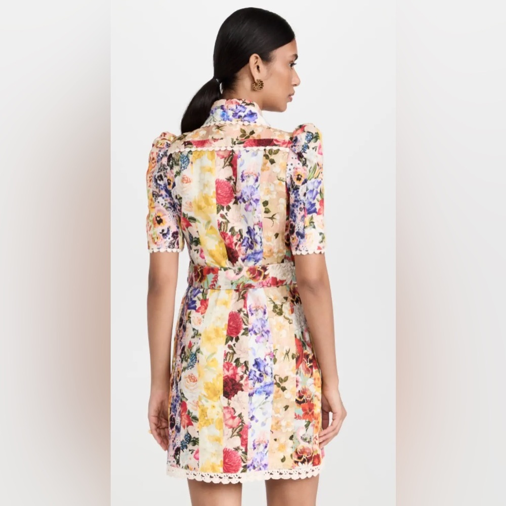 ZIMMERMANN Wonderland Floral-Printed Linen Shirt Dress - Picture 4 of 12